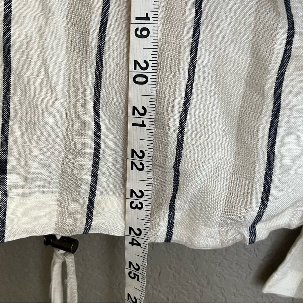 Rails Rowen Lightweight Linen Striped Jacket Sz L… - image 8